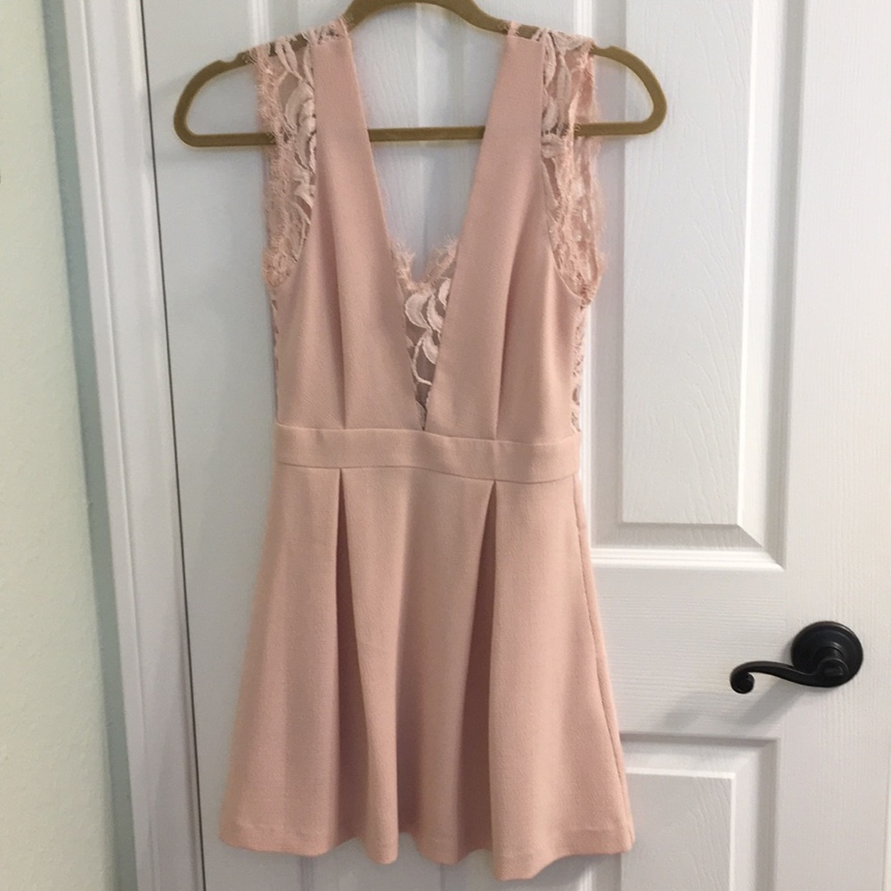 BCBGeneration Blush Pink Lace Dress